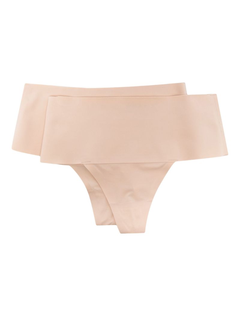 Spanx 2 Pack Undetectible Thong High Wst Shapewear Soft Nude
