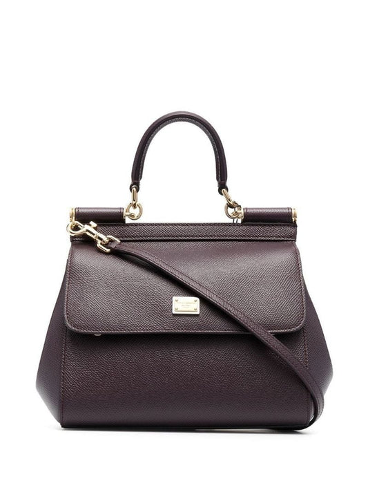 Red Sicily Small Leather Shoulder Bag