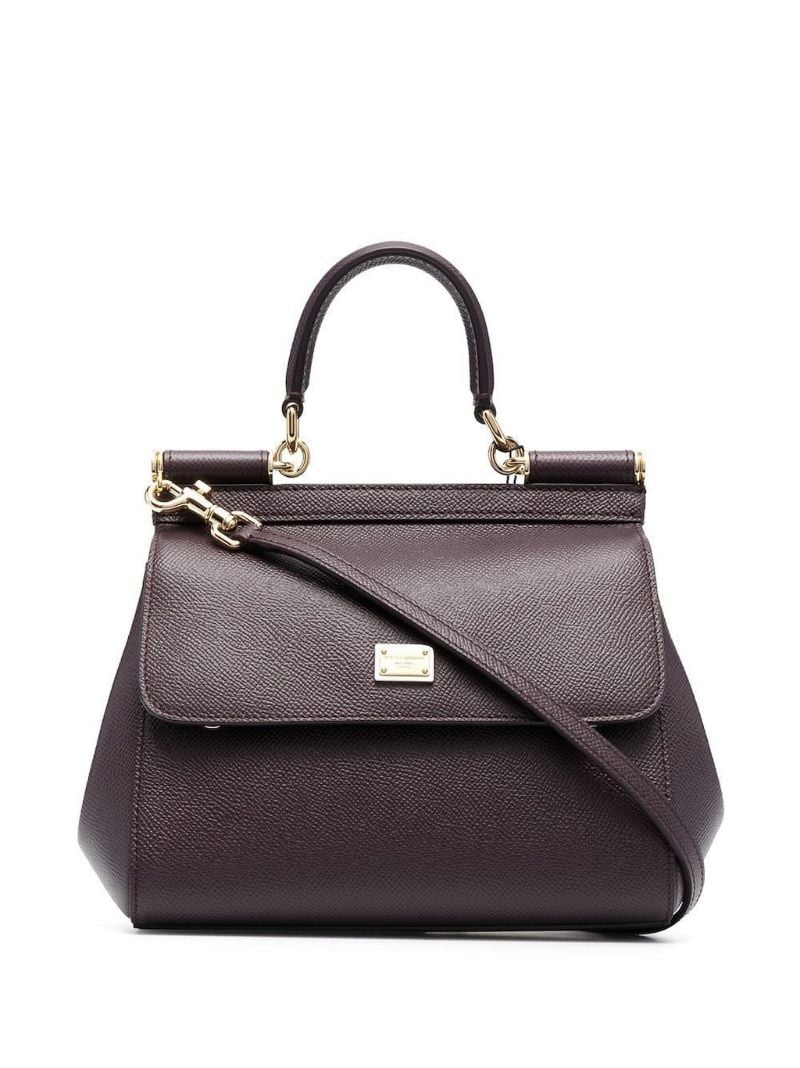Red Sicily Small Leather Shoulder Bag