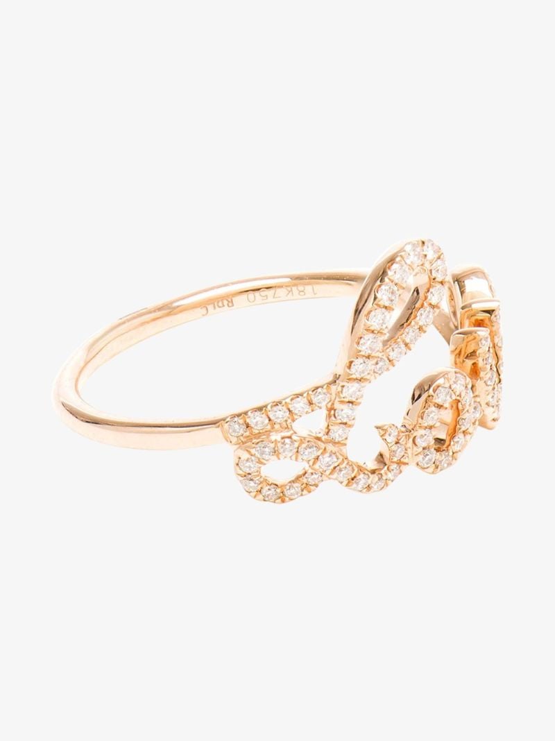 18k Yellow Gold Diamond Love Ring