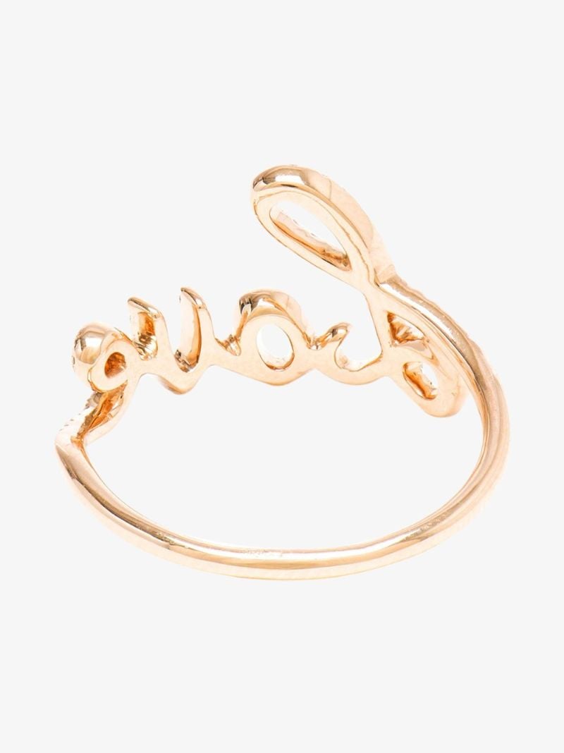 18k Yellow Gold Diamond Love Ring