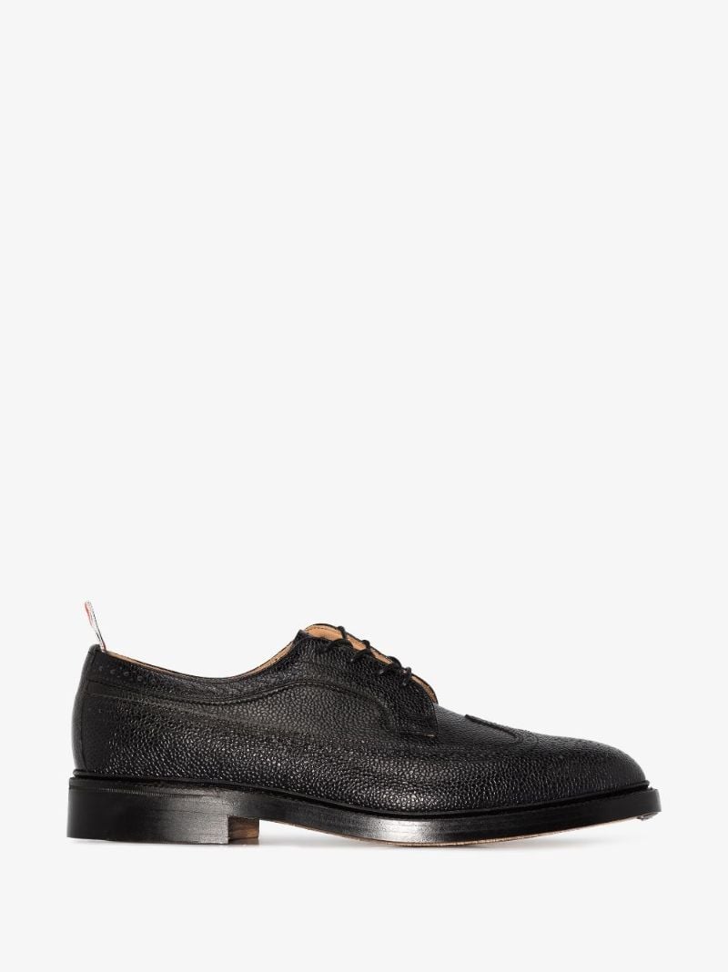Black Classic Longwing Leather Brogues
