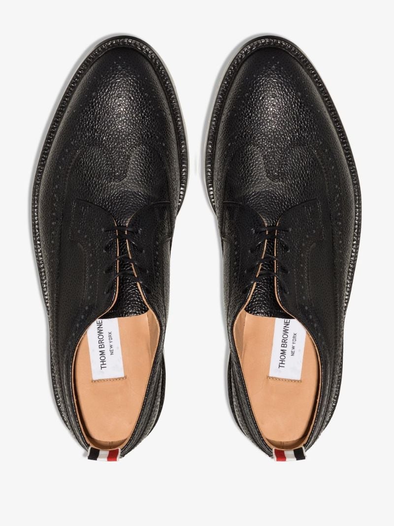 Black Classic Longwing Leather Brogues