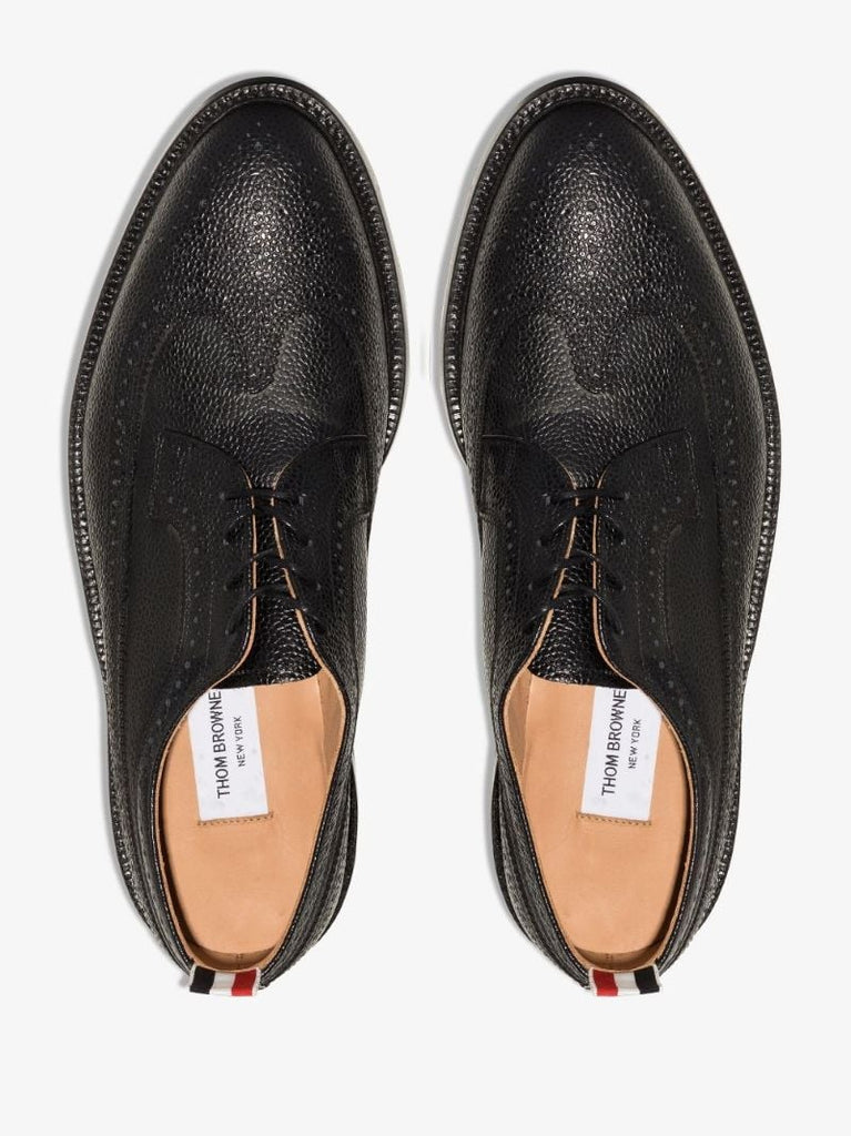 Black Classic Longwing Leather Brogues