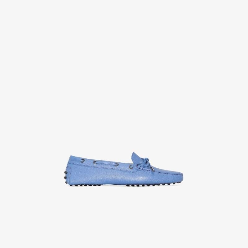 Blue Gommino Leather Driving Shoes