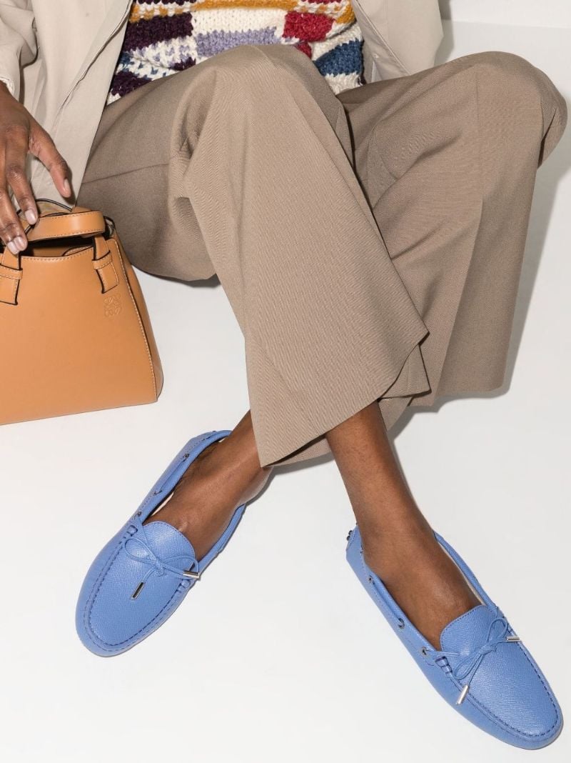 Blue Gommino Leather Driving Shoes