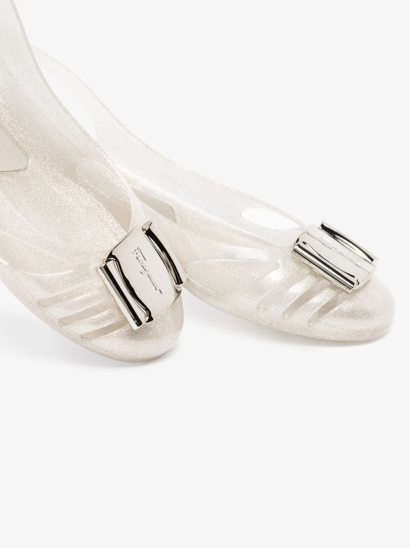 Grey Rubber Ballet Pumps