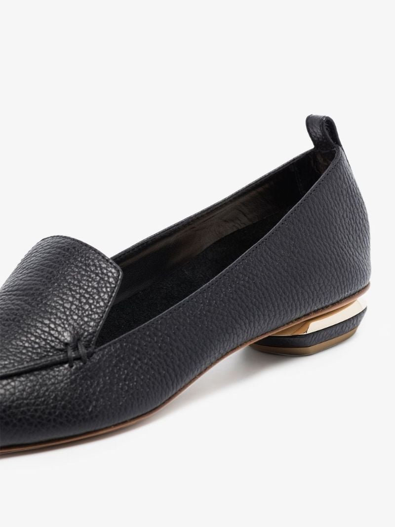 Black Beya Leather Loafers