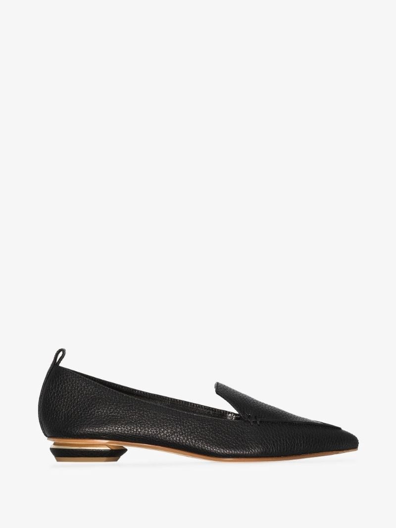 Black Beya Leather Loafers