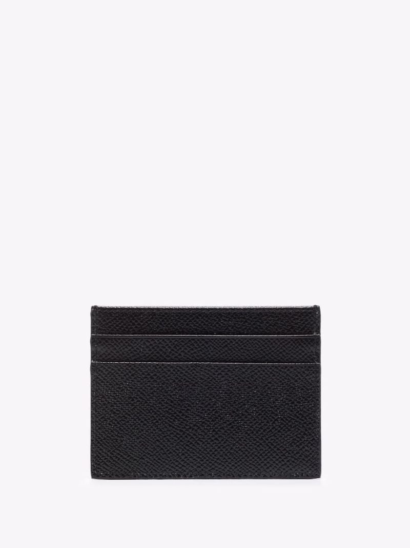Black Logo Leather Card Holder