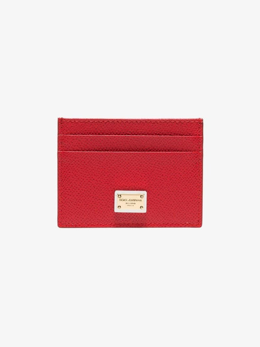 Red Logo Plaque Card Holder