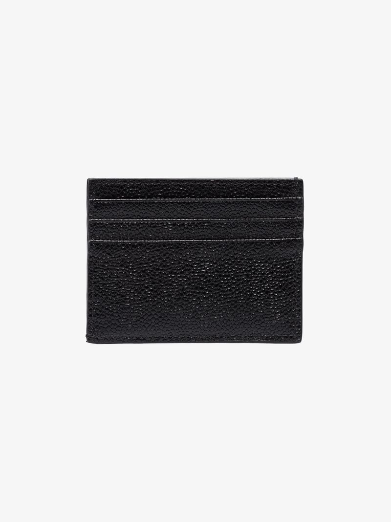 Black Logo Leather Card Holder
