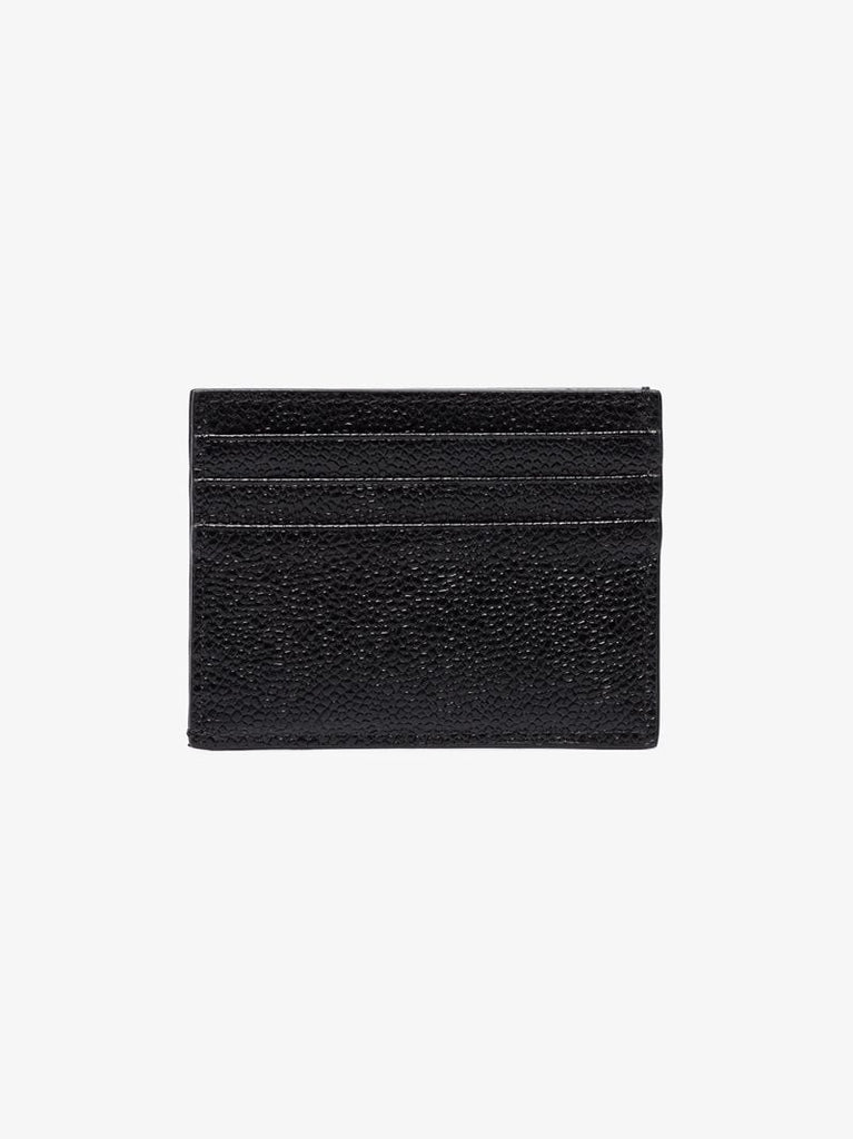 Black Logo Leather Card Holder