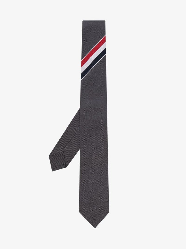 Grey Rwb Stripe Necktie