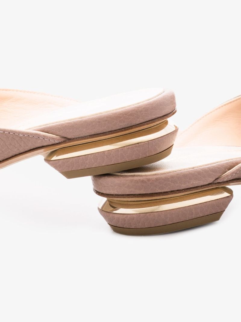 Pink Beya Leather Mules