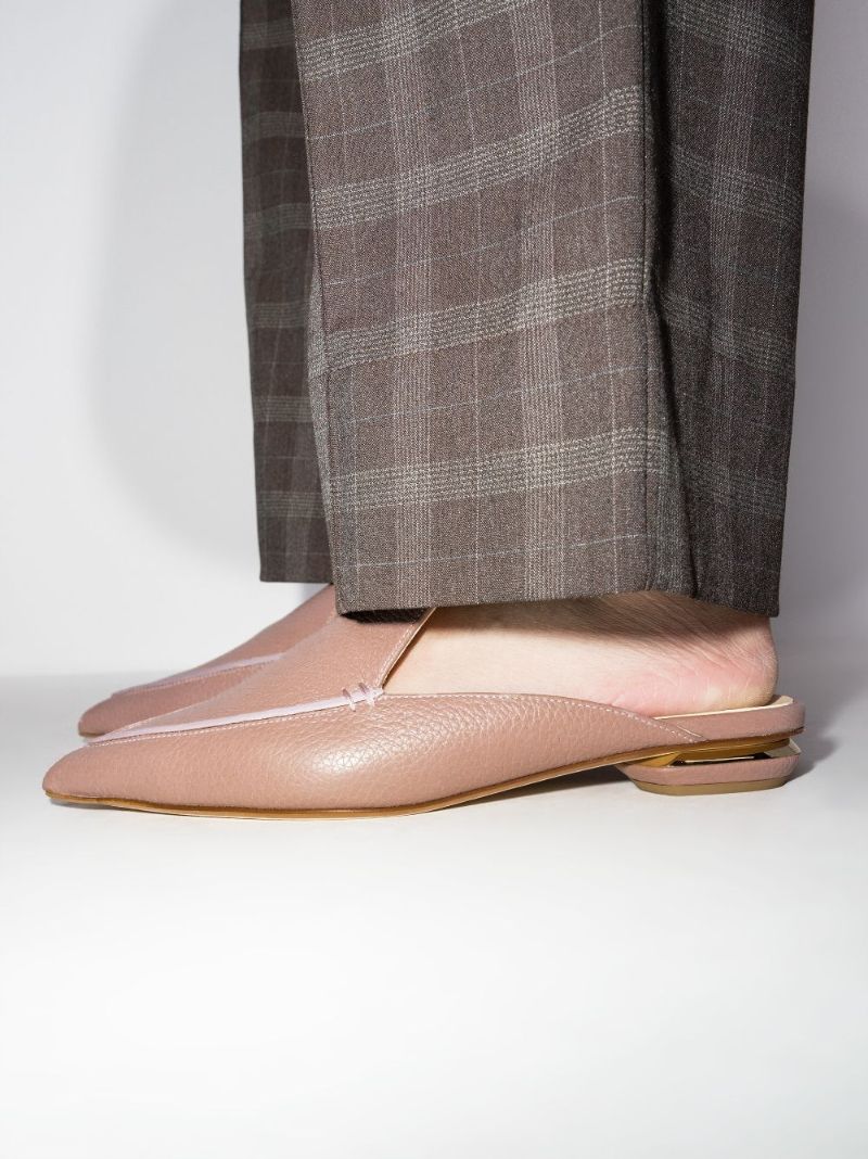 Pink Beya Leather Mules
