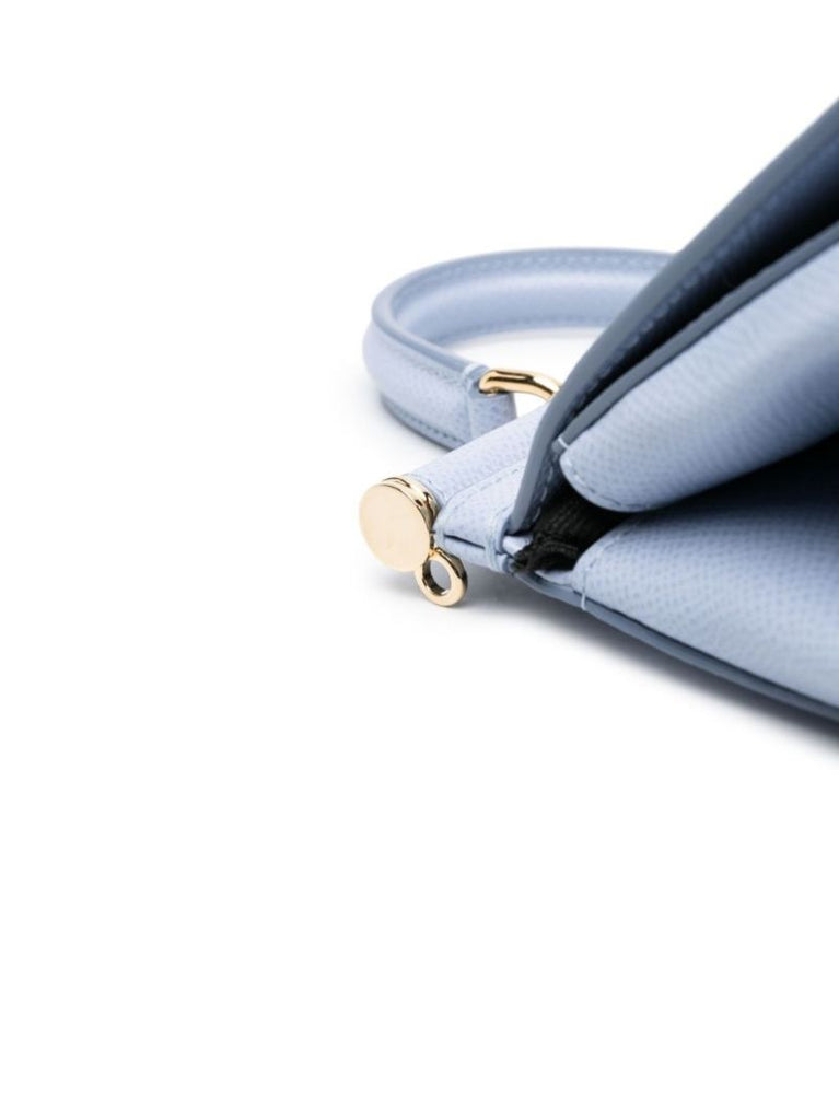 Blue Sicily Small Leather Top Handle Bag