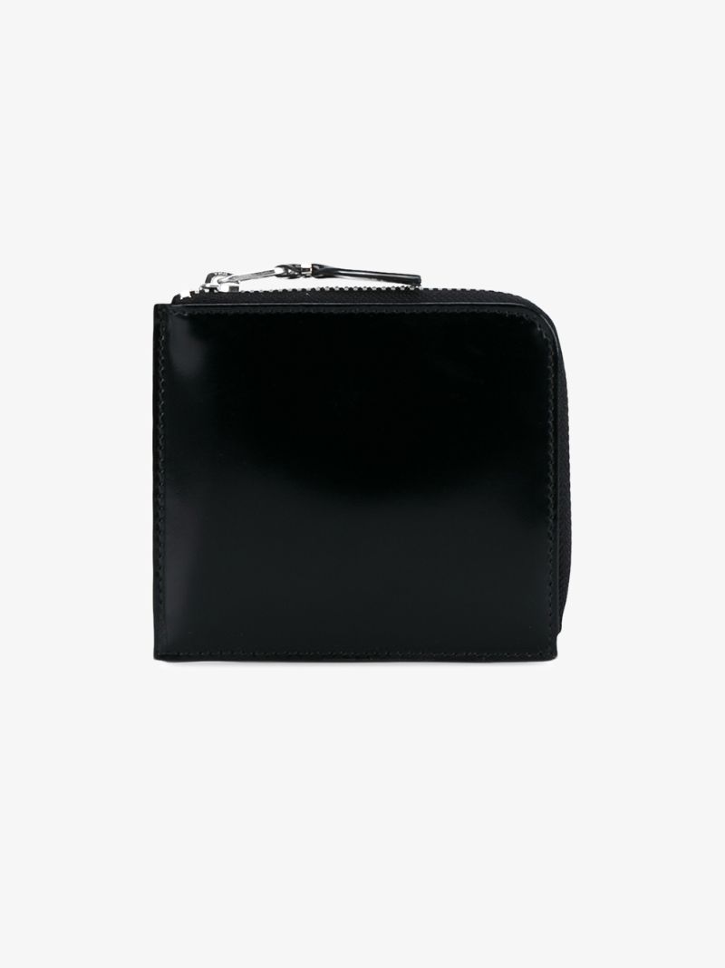 Glossy Half-zip Wallet