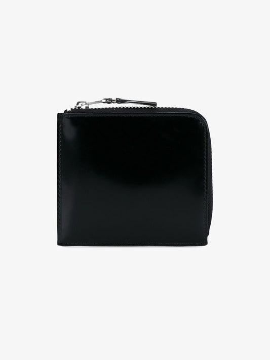 Glossy Half-zip Wallet