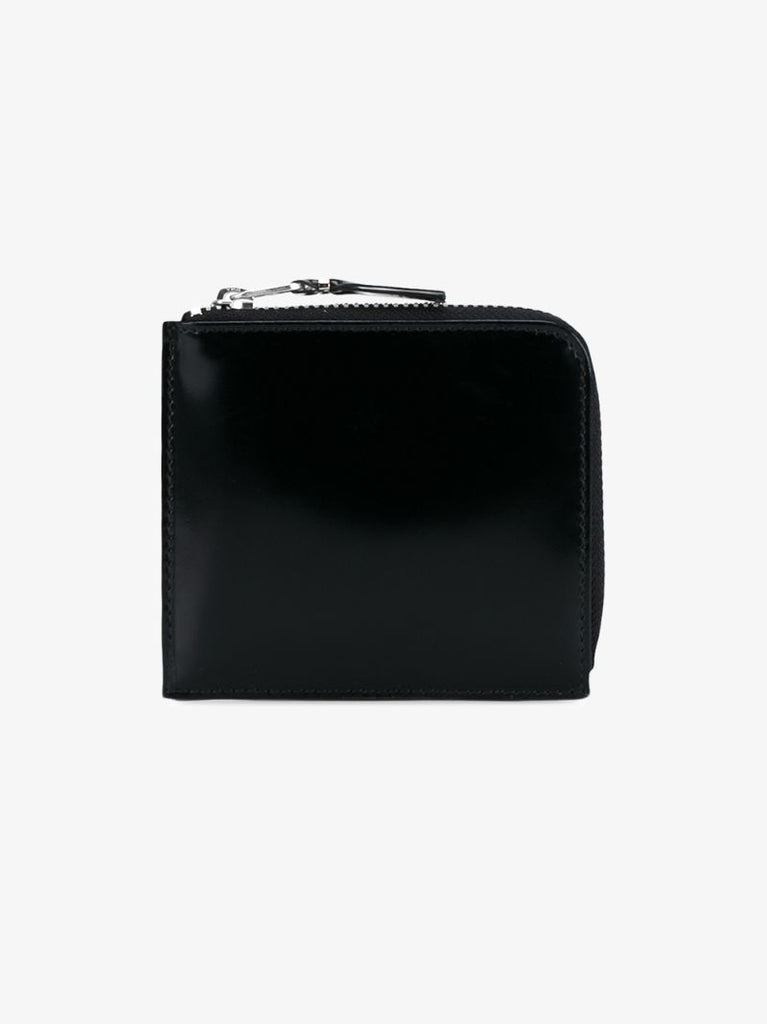 Glossy Half-zip Wallet