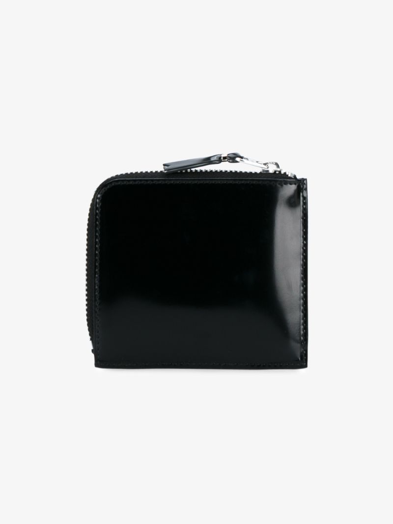 Glossy Half-zip Wallet