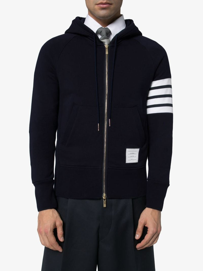 4-bar Sleeve Zip-up Hoodie
