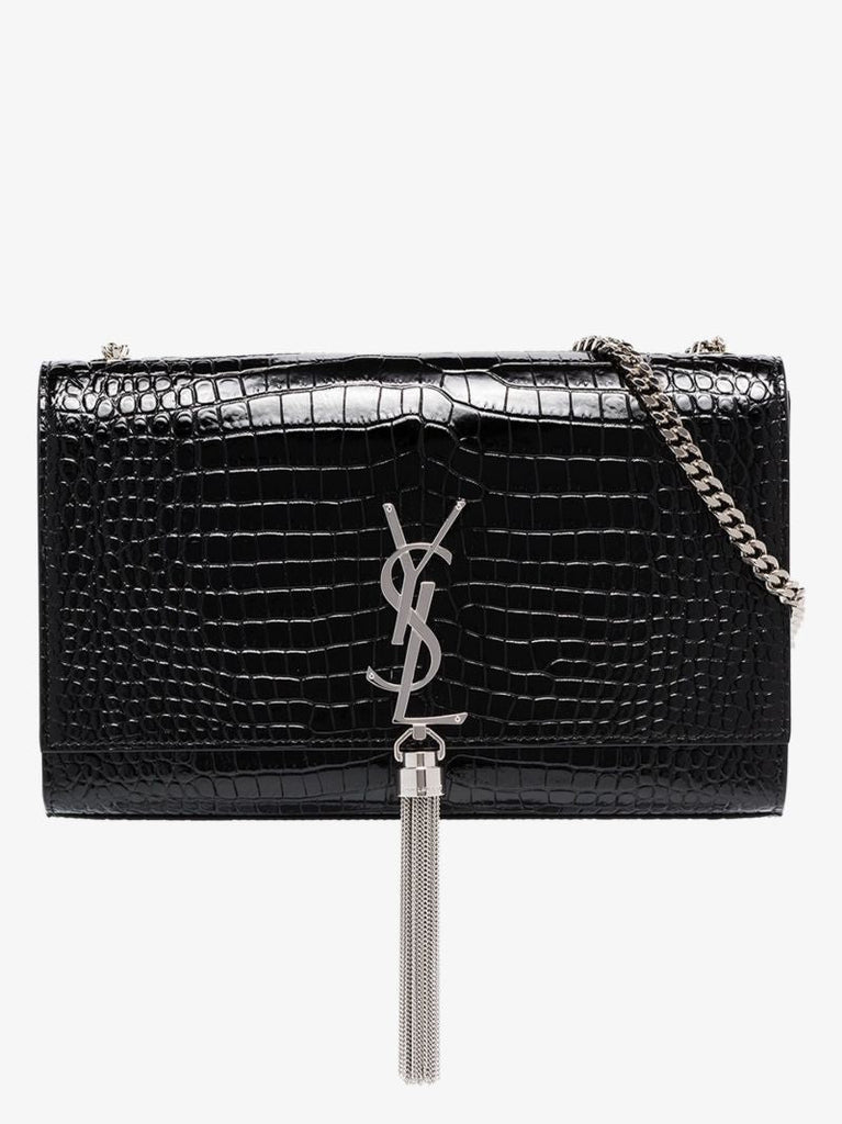 Black Kate 99 Mock Croc Leather Shoulder Bag