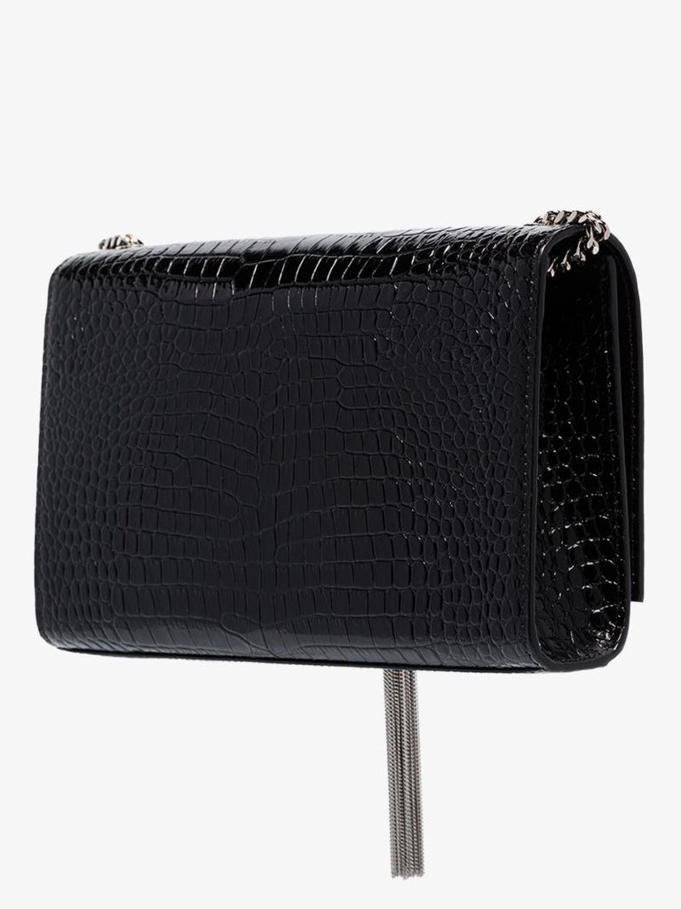 Black Kate 99 Mock Croc Leather Shoulder Bag