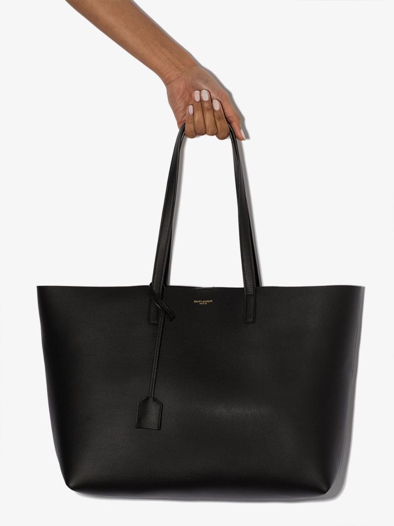 Black Large Leather Tote Bag