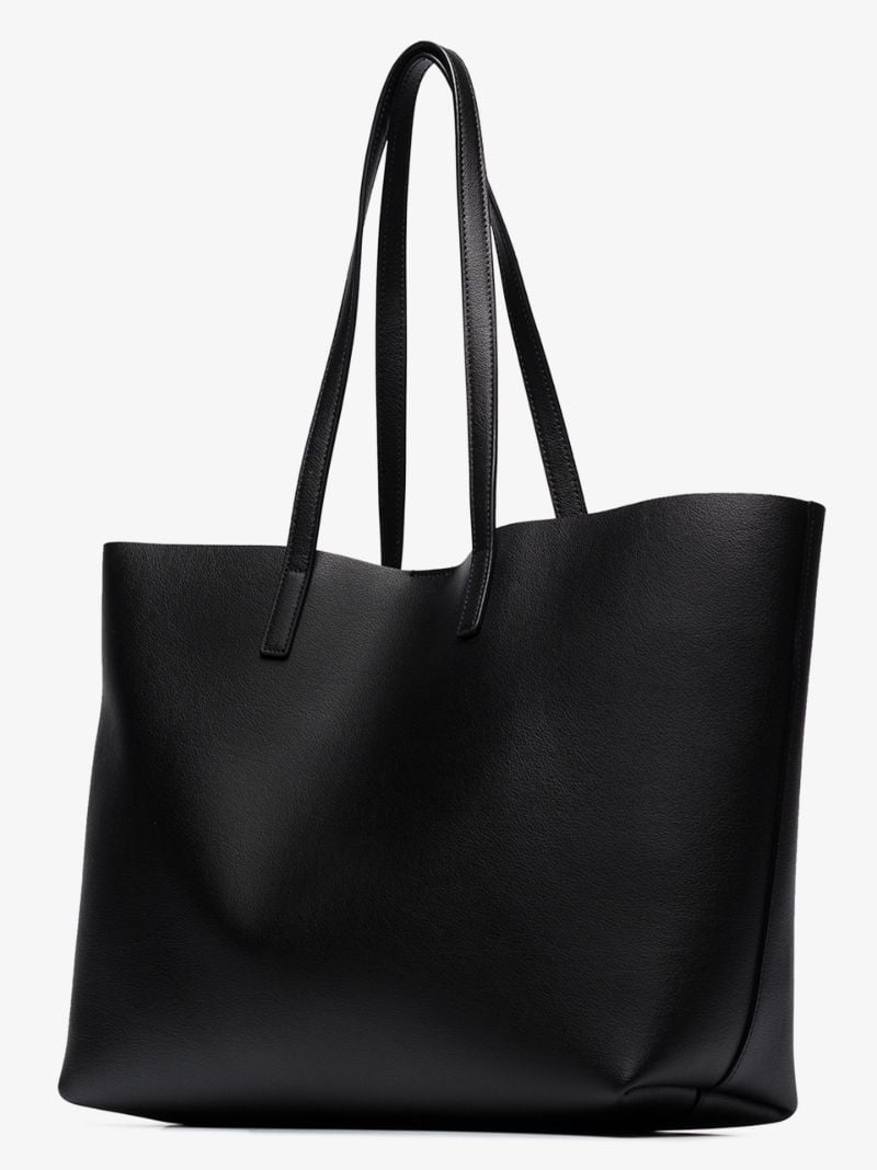 Black Large Leather Tote Bag