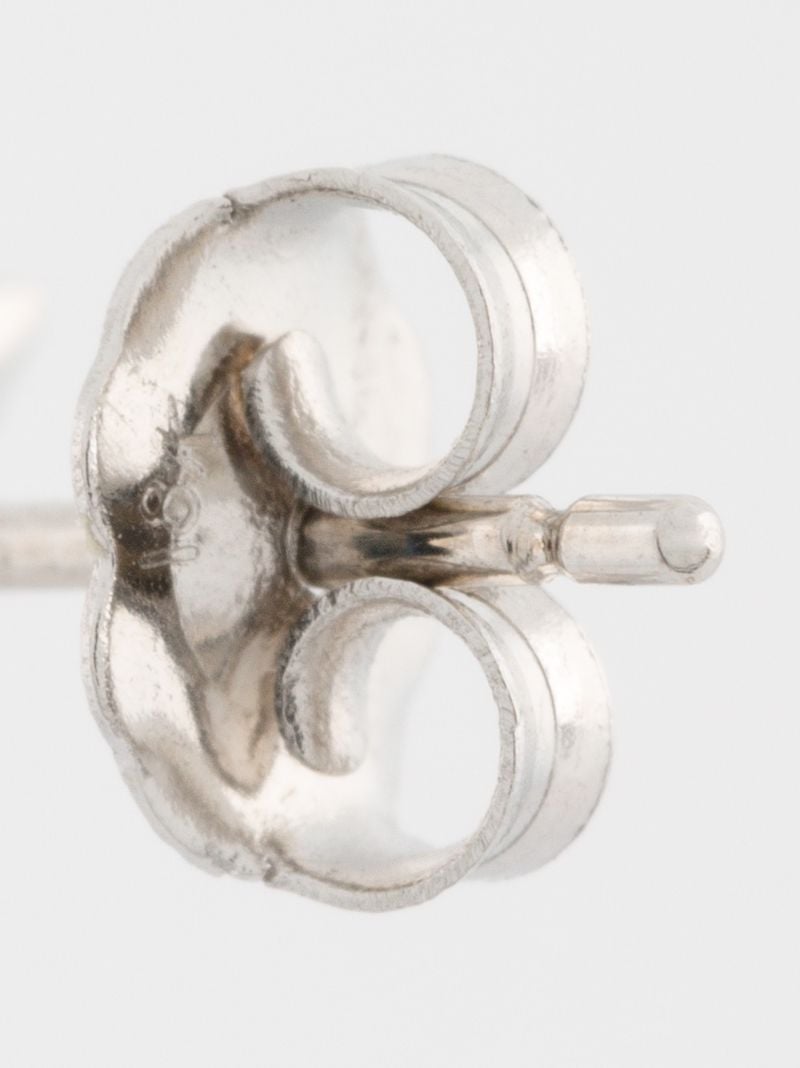 18k White Gold Trillion Diamond PavÃ_x0083_Â© Stud Earrings