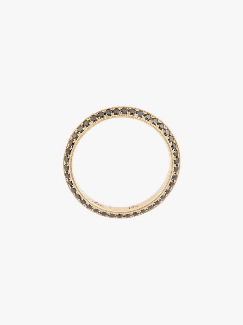 18k Yellow Gold Double-sided Knife Edge Diamond Ring