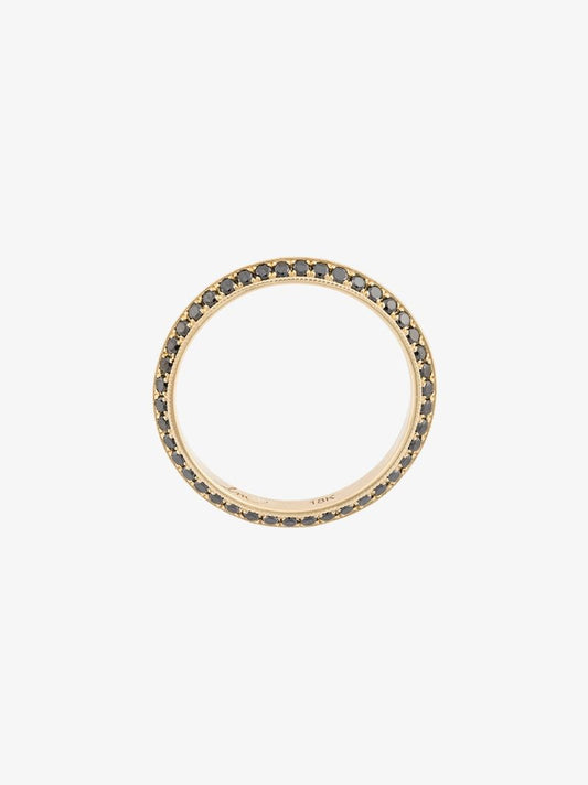 18k Yellow Gold Double-sided Knife Edge Diamond Ring