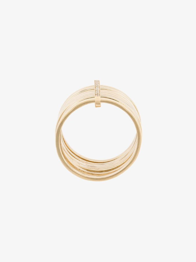18kt Gold '7 Day' Ring with Diamonds