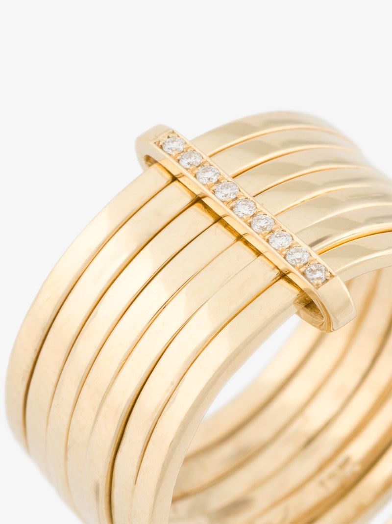 18kt Gold '7 Day' Ring with Diamonds