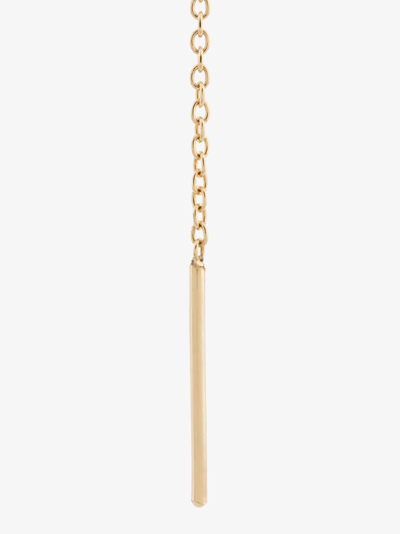18k Yellow Gold Floating Thread Emerald Earrings