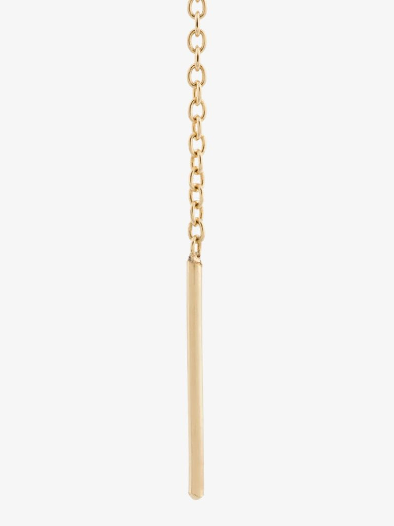 18k Yellow Gold Floating Thread Emerald Earrings