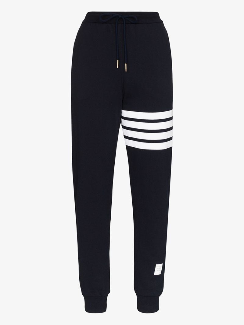 Blue 4-bar Stripe Cotton Track Pants