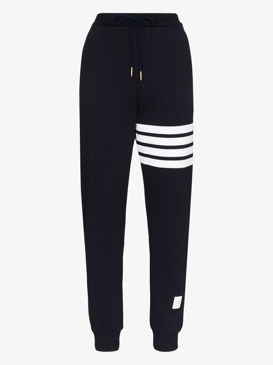 Blue 4-bar Stripe Cotton Track Pants