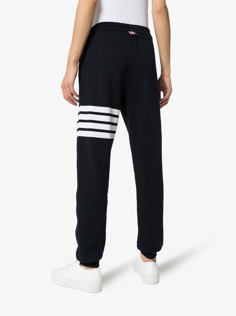 Blue 4-bar Stripe Cotton Track Pants