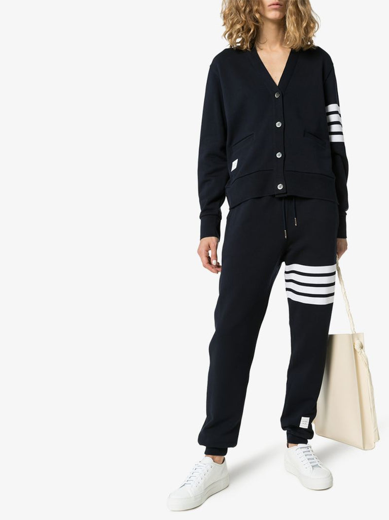 Blue 4-bar Stripe Cotton Track Pants