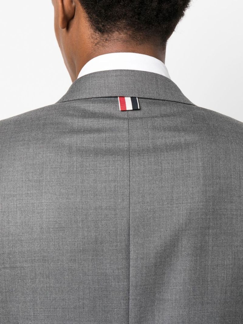 Grey Single-breasted Wool Suit