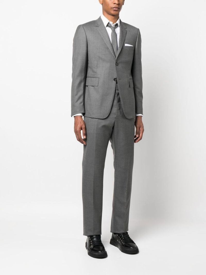 Grey Single-breasted Wool Suit