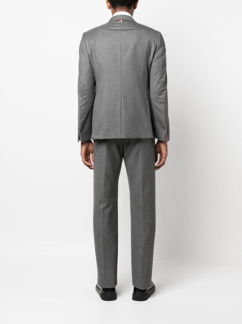 Grey Single-breasted Wool Suit
