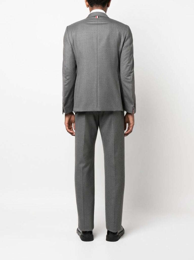 Grey Single-breasted Wool Suit