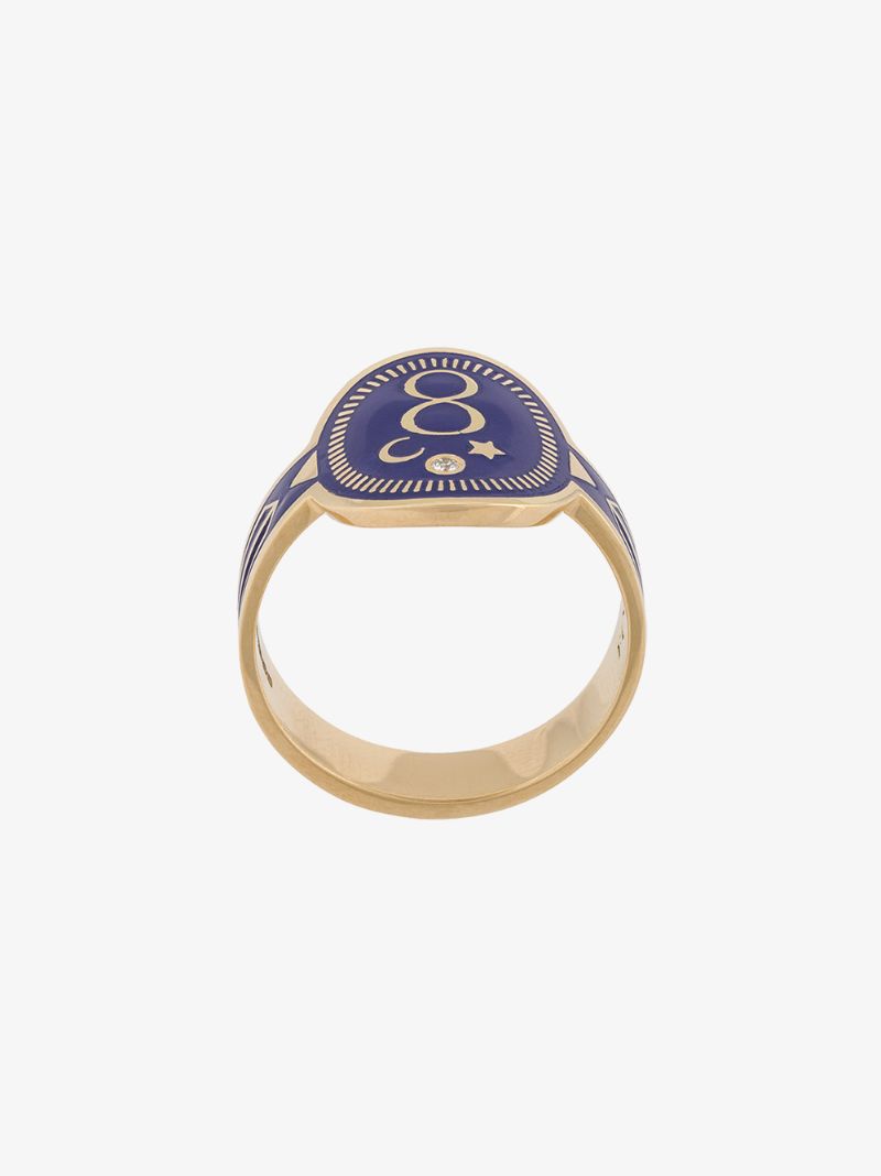 18k Yellow Gold Karma Cigar Band Ring