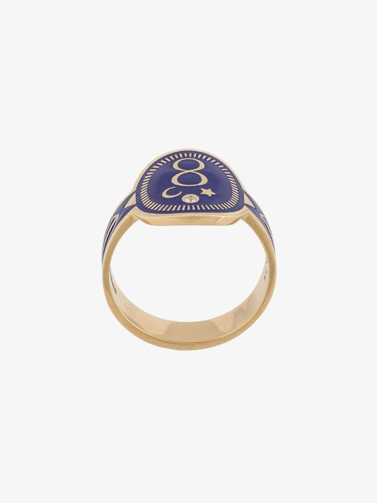 18k Yellow Gold Karma Cigar Band Ring