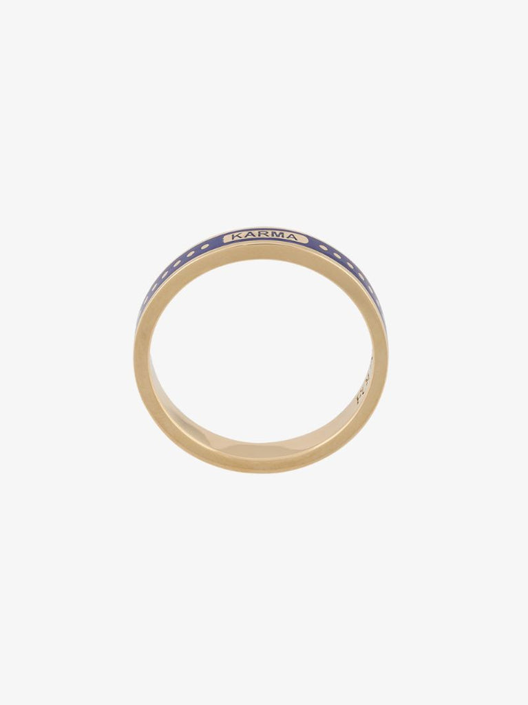 18k Yellow Gold Karma Thin Band Ring