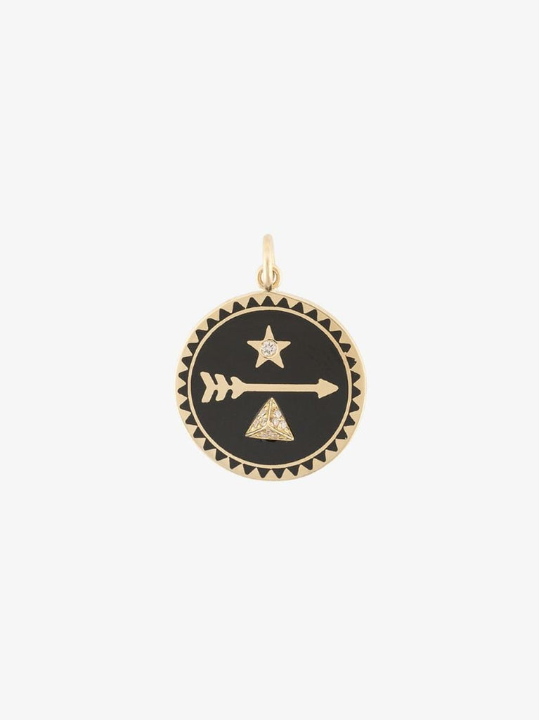 18k Yellow Gold Dream Baby Diamond Medallion