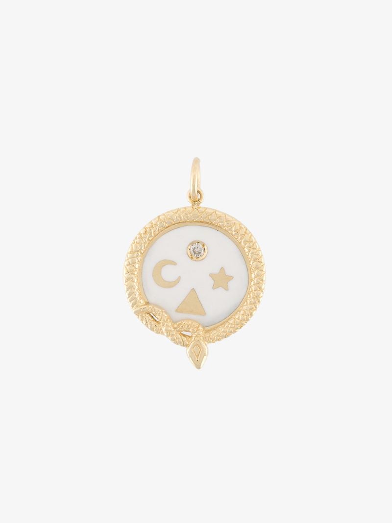 18k Yellow Gold Wholeness Petite Diamond Medallion Charm